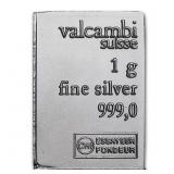 1 Gram Silver Valcambi Bar