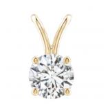 14kt Gold 2.00 ct Round Lab Diamond Pendant