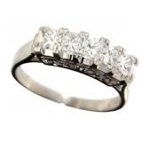 Platinum 1.00 ct Brilliant Natural Diamond Ring