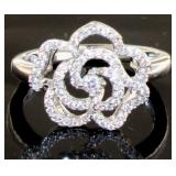 Brilliant White Sapphire Designer Ring