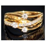 18kt Gold .70 ct Brilliant Diamond Ring