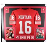 Autographed Joe Montana Custom Framed Jersey