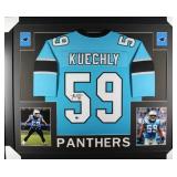 Autographed Luke Kuechly Custom Framed Jersey