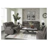 ASHLEY FIRST BASE RECLINING SOFA & LOVE SEAT