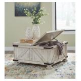 ASHLEY CARNYHURST FARMHOUSE LIFT-TOP COFFEE TABLE