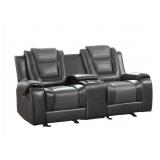 Home Elegance Reclining Glider Love Seat w/Console