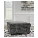 ASHLEY LONOKE GUNMETAL OTTOMAN