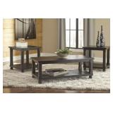 Ashley T145 Mallacar 3 pc Coffee & 2 End Tables