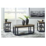 ASHLEY LANDOCKEN 3-PIECE COFFEE & END TABLE SET