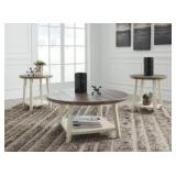 ASHLEY BOLANBROOK 3-PIECE COUNTRY CHIC TABLE SET