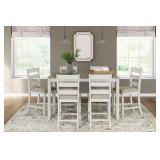 Ashley Skempton Bar Height Table & 6 Bar Stools