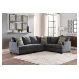 ASHLEY AMBRIELLE 3-PIECE GUNMETAL SECTIONAL;