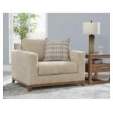 ASHLEY PARKLYNN 47" OVERSIZED CHAIR WITH WOOD TRIM