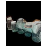 (5) Old Jars wï¿½ Lids