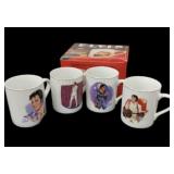 (4) Elvis Mugs