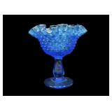 6 ï¿½ Blue Hobnail Compote