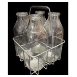 Metal Milk Crate wï¿½ Bottles