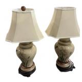 Pair Ginger Jar Lamps