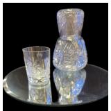 Mirror Tray wï¿½ Crystal Water Bottle & Glass