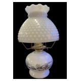 White Hobnail Lamp