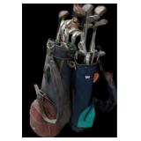 (2) Estate Golf Bags & Clubs