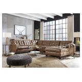 Ashley 11102 Baskove Leather 4 pc Sectional Sofa