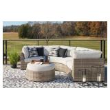 ASHLEY CALWORTH 5-PC OUTDOOR  SECTIONAL & OTTOMAN