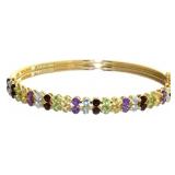 Natural 5.00 ct Rainbow Gemstone Bangle Bracelet