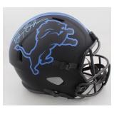 Autographed Barry Sanders Lions Helmet