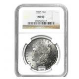 1878-1904 MS63 NGC Morgan Silver Dollar