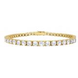 10kt Gold 10.00 ct Lab Diamond Tennis Bracelet