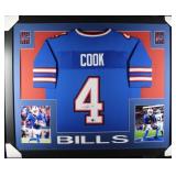 Autographed James Cook Custom Framed Jersey