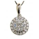 14kt Gold Round Brilliant 1/2 ct Diamond Necklace