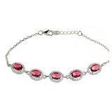 Oval 5.00 ct Ruby Bolo Bracelet