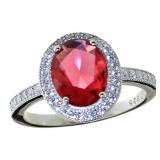 Oval 4.10 ct Ruby Designer Ring