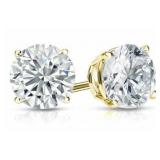 14kt Gold 4.00 ct VS Lab Diamond Stud Earrings