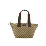 GUCCI GG Sherry Line Canvas Tote Bag