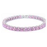 Brilliant 14.50 ct Pink Sapphire Tennis Bracelet