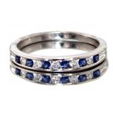 Brilliant Sapphire & Lab Diamond Band