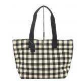 Coach Canvas Plaid Tote Bag