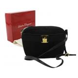 Ferragamo Gancini Black Shoulder Bag