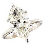 14k Gold 5.00 ct Marquise Lab Diamond Ring