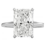 14kt Gold 5.08 ct Radiant Lab Diamond Ring