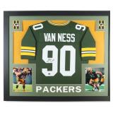 Autographed Lukas Van Ness Custom Framed Jersey