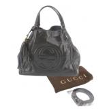 Gucci GG Soho Navy Enamel 2WAY Handbag