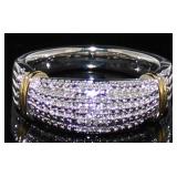 Two Tone Diamond Accented Designer Ring