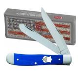 Case XX Blue G-10 Large Trapper Knife 16740