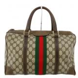 Gucci GG Supreme Sherry Line Boston Bag