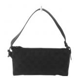 Gucci Black Canvas Monogram Pouch Handbag