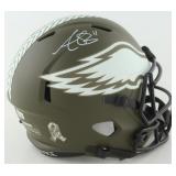 Autographed AJ Brown Eagles Helmet